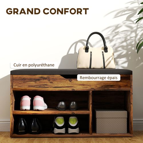 Banc à Chaussures Multi-rangement Design Contemporain