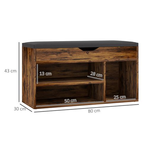 Banc à Chaussures Multi-rangement Design Contemporain