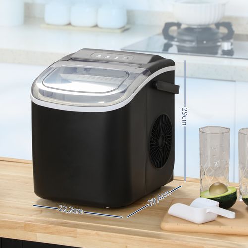 Machine à Glaçons 130w 3l 12kg/24h - Poignée - Noir