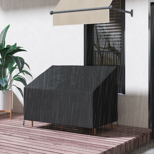 Housse Mobilier De Jardin 140l X 84l X 56/94h Cm Oxford Haute Densité 600d