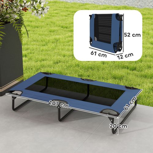 Transat Pour Animaux Pliable - Lit Pour Chien - Bleu