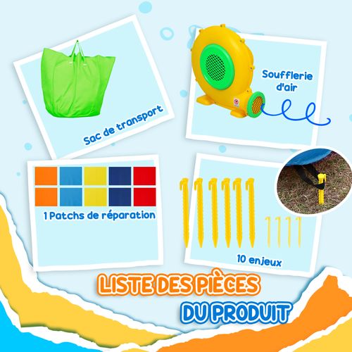 Château Gonflable Enfant 4 En 1 Nombreux Accesoires Inclus