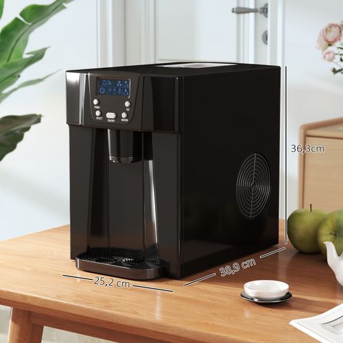 Machine à Glaçons Distributeur D'eau 2 En 1 - 130w - Noir