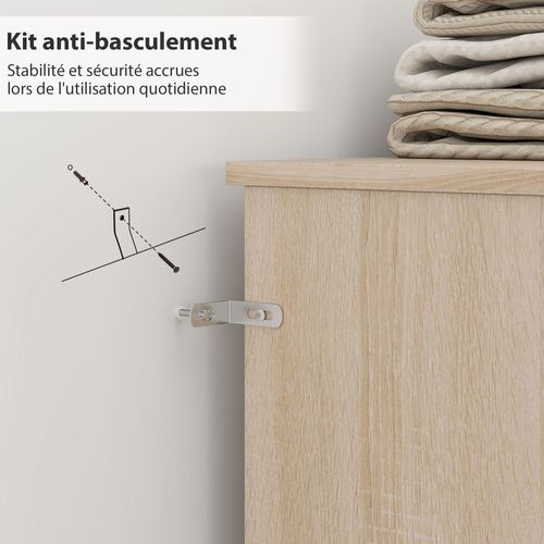 Tête De Lit Avec Rangement 140 Cm - 4 Niches, Grande Étagère
