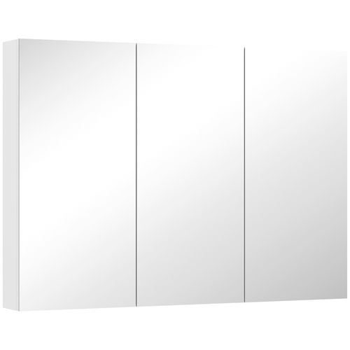 Armoire Miroir Murale Salle De Bain Design 3 Portes 4 Étagères