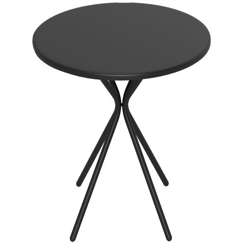 Table De Jardin Ronde Dia. 60 Cm Piètement Design Acier Noir