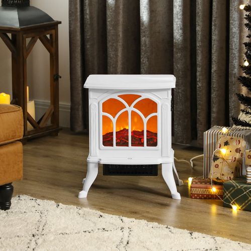 Cheminée Électrique Poêle Style Rétro Thermostat 750-1500w