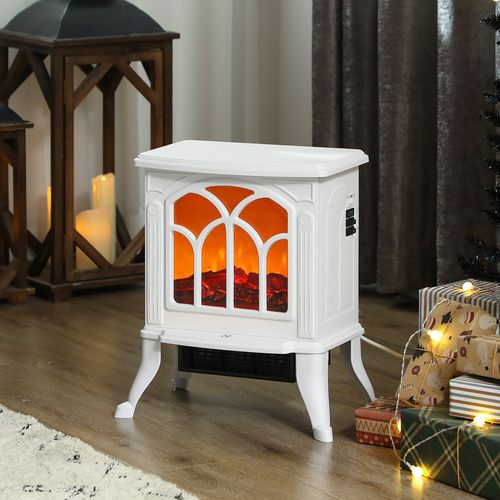 Cheminée Électrique Poêle Style Rétro Thermostat 750-1500w