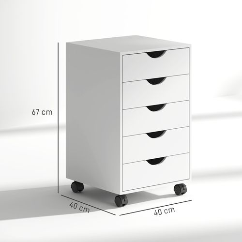 Caisson Bureau 5 Tiroirs Mobile Dim. 40x40x67cm