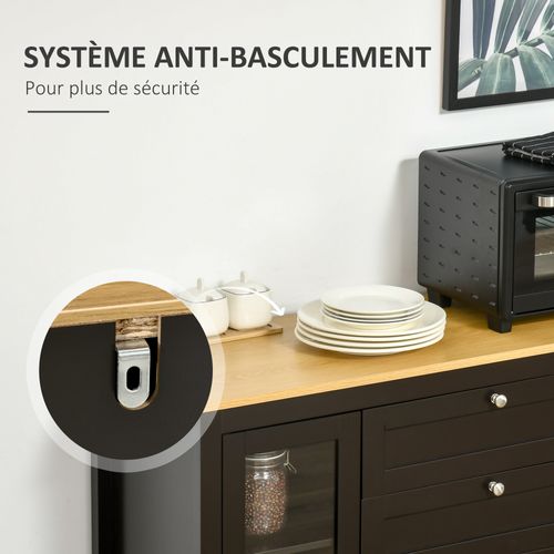 Buffet Style Classique Chic Multi-rangement Mdf