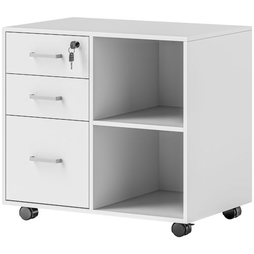 Meuble Imprimante Mobile Caisson De Bureau Blanc