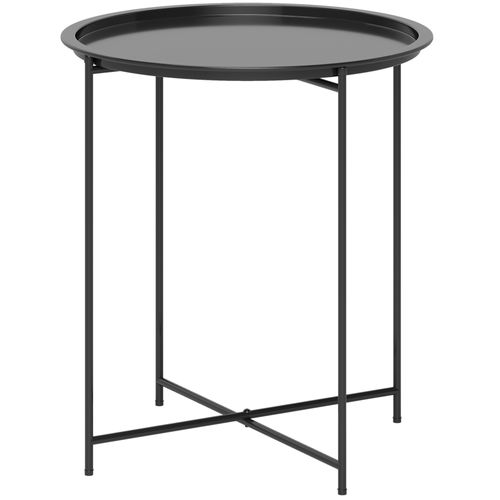 Table D'appoint De Jardin Pliable - Dia. 46 X 50h Cm - Acier Époxy