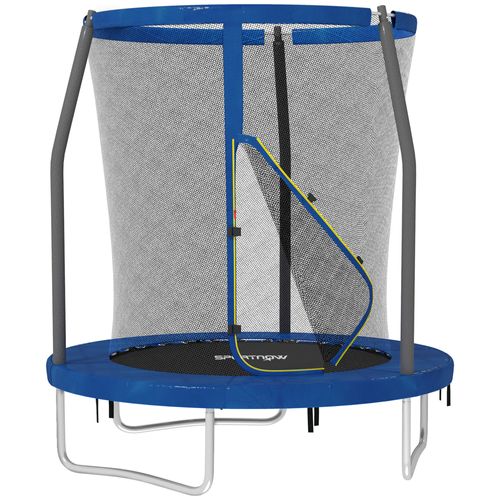 Trampoline De Jardin Enfant Complet D. 183 Cm Acier Bleu