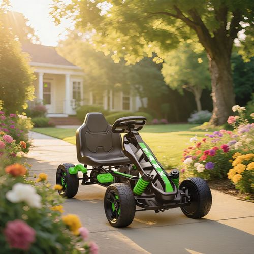 Kart à Pédales Enfant Go Kart Carter Chaine Fermé Dossier Haut