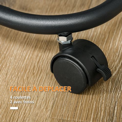 Resserre De Cuisine 4 Paniers Rotatifs Sur Roues En Métal H.77cm