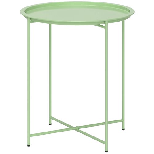 Table D'appoint De Jardin Pliable - Dia. 46 X 50h Cm - Acier Époxy