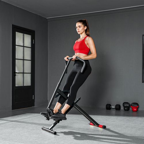 Machine à Adominaux Fitness Pliable Réglable Rouge Noir