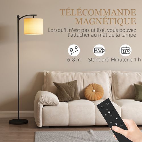Lampadaire Dimmable H.60 Cm 2 Températures De Couleur Télécommande