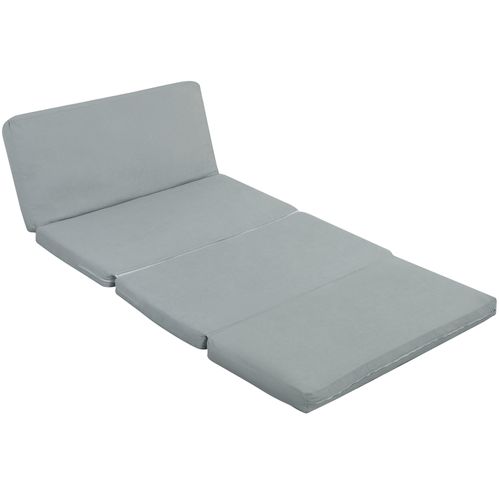Fauteuil Paresseux Chauffeuse Tissu Toucher Lin Gris Clair