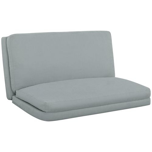Fauteuil Paresseux Chauffeuse Tissu Toucher Lin Gris Clair