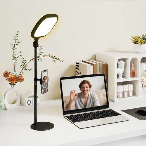 Lampe De Bureau LED Dimmable Réglable Port USB Noir