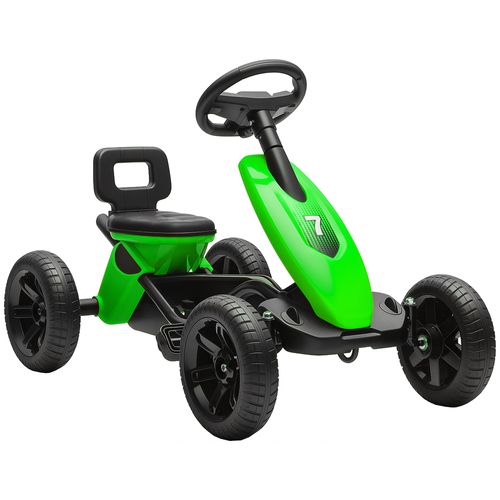 Kart à Pédales Enfant Go Kart Carter Chaine Fermé Noir Vert