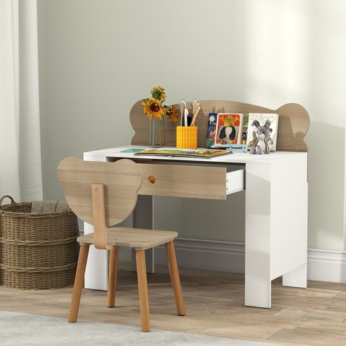 Ensemble Bureau Et Chaise Enfant Design Ourson Grand Tiroir