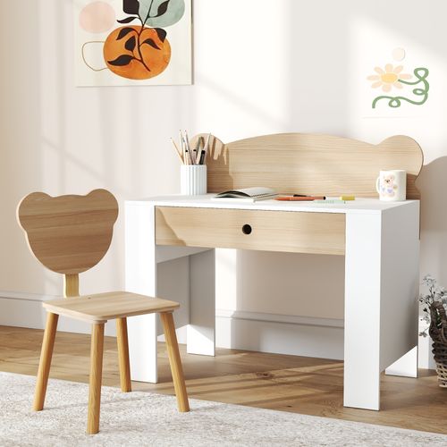 Ensemble Bureau Et Chaise Enfant Design Ourson Grand Tiroir