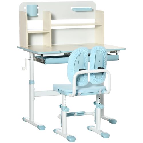 Ensemble Bureau Chaise Enfant Réglable Nombreux Rangements