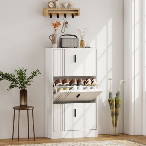 Meuble à Chaussures Design Urban Craft 3 Portes Abattantes 3 Étagères