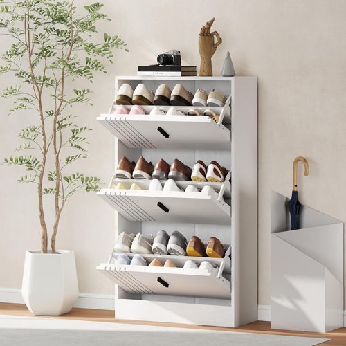 Meuble à Chaussures Design Urban Craft 3 Portes Abattantes 3 Étagères