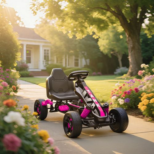 Kart à Pédales Enfant Go Kart Carter Chaine Fermé Dossier Haut