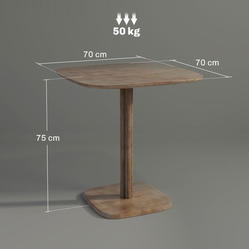Table à Manger Design Finition Biseautée 4 Personnes Bois Hévéa