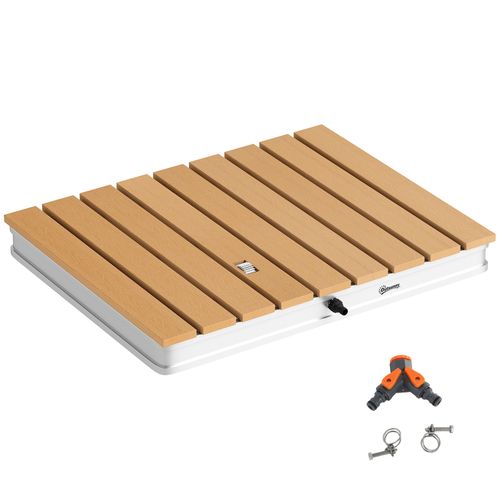 Douche De Jardin Inversée Portable Dim. 70 X 55 Cm Réglable Max. 4 M