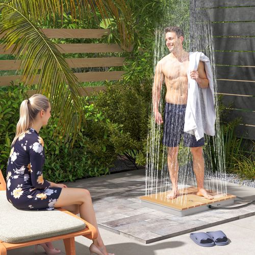 Douche De Jardin Inversée Portable Dim. 70 X 55 Cm Réglable Max. 4 M