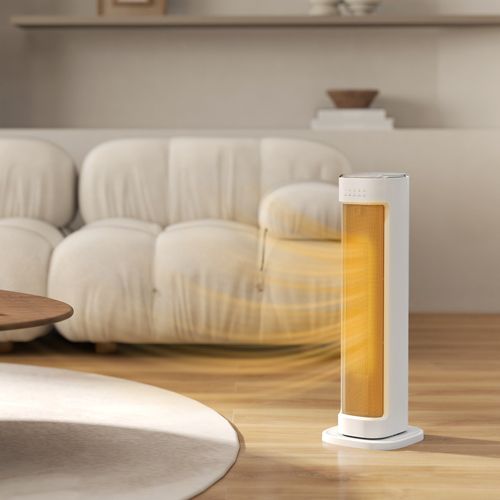 Chauffage D'appoint Céramique Ptc Soufflant Oscillant 1200-2000w Timer Télécommande Blanc