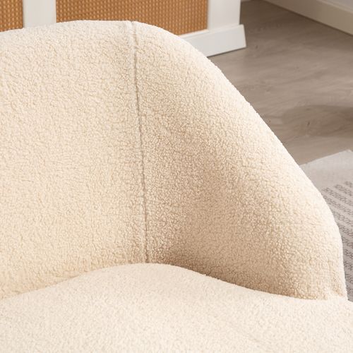 Canapé 2 Places Bouclette Beige 142 X 85 X 73,5 Cm Aucun Montage