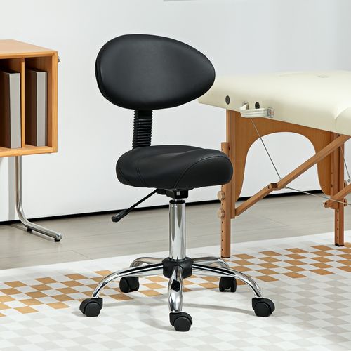 Tabouret De Massage Ergonomique Dossier Enveloppant Réglable Noir