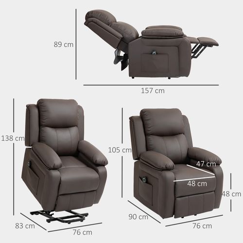 Fauteuil De Relaxation Électrique Releveur Inclinable Réglable Pu