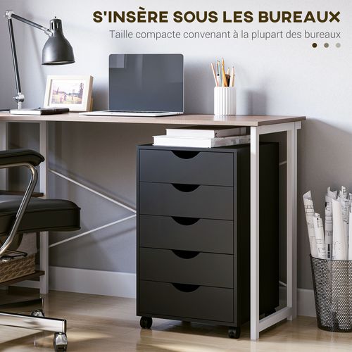 Caisson Bureau 5 Tiroirs Mobile Dim. 40x40x67cm