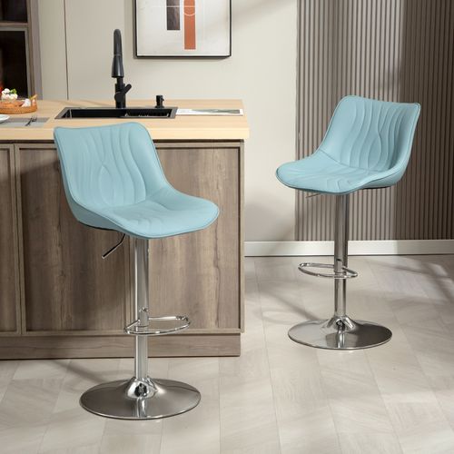 Lot De 2 Tabourets De Bar Design Réglables Pivotants Synthétique