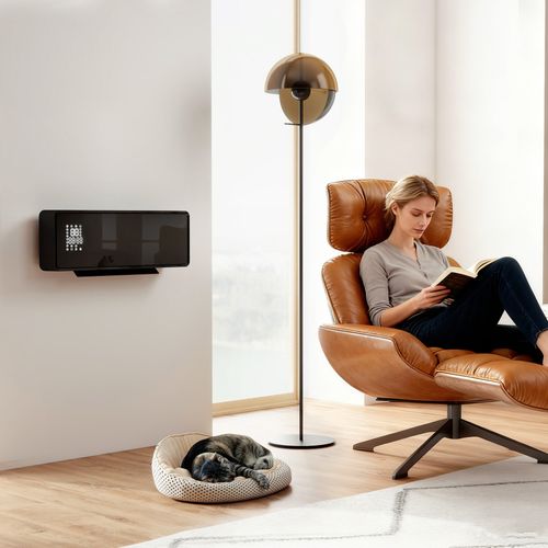 Chauffage D'appoint Céramique 2000W Avec Télécommande - 4 Niveaux, Oscillation 70°, Sécurité Anti-bascule - Pour Chambre, Bureau, Salon