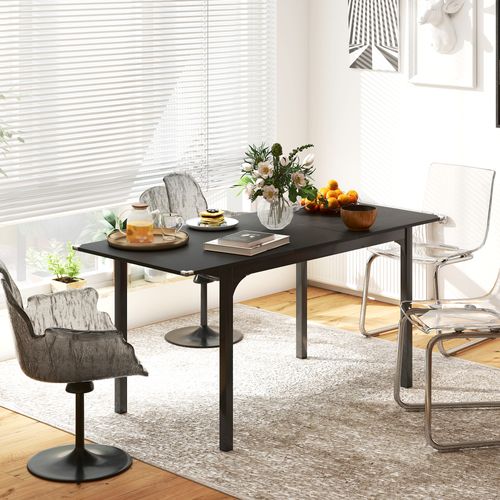 Table De Salle à Manger Extensible 4-6 Personnes Noir