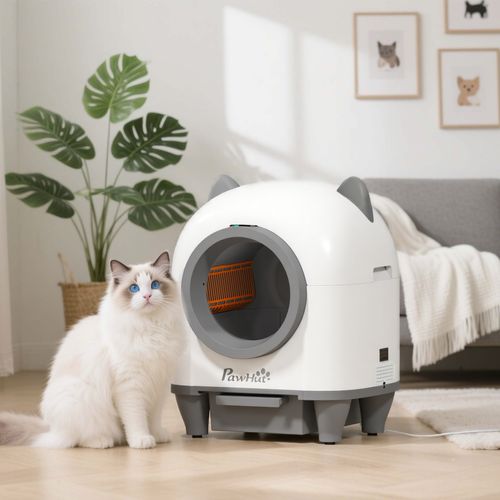 Pet Litière Autonettoyante Pour Chat,Bac Litière Automatique Chat,Self Cleaning Litter Boxes For Cats Robot Litiere Chat Contrôle Des Applications Et Moniteur De Santé Intelligente