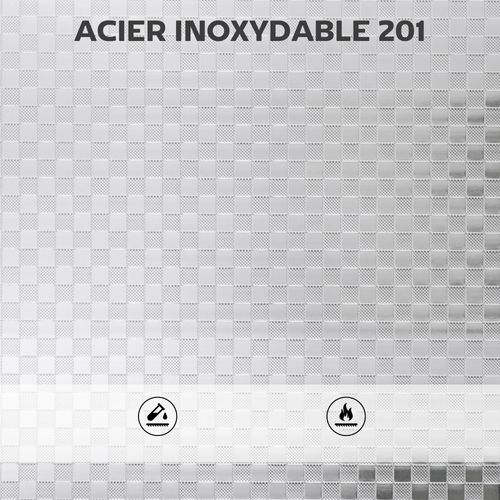 Desserte Cuisine Acier Inox 3 Niveaux 4 Roues 2 Freins 60 X 35 X 77 Cm