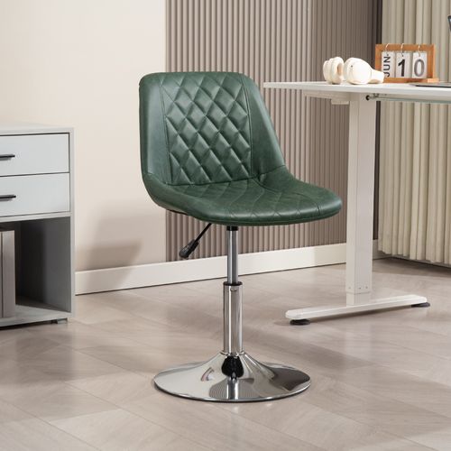 Chaise De Bureau Design Chesterfield Capitonné Vert Vieilli Surpiqûres
