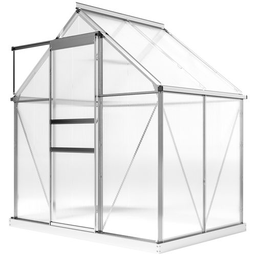 Serre De Jardin Alu Polycarbonate Lucarne Porte Coulissante