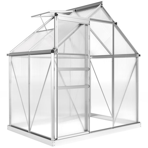 Serre De Jardin Alu Polycarbonate Lucarne Porte Coulissante