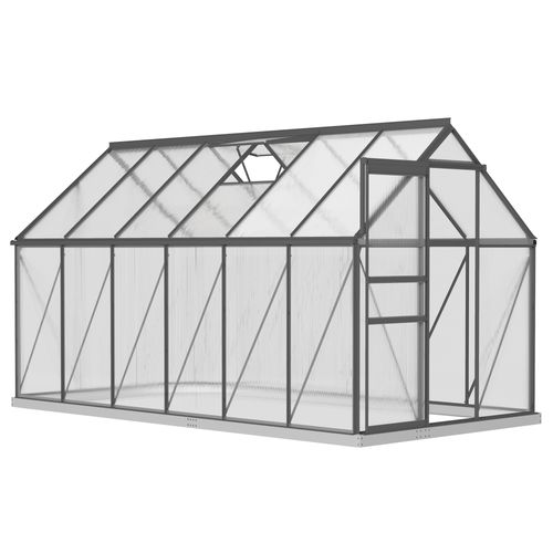 Serre De Jardin Polycarbonate Alu 7 M² Gris