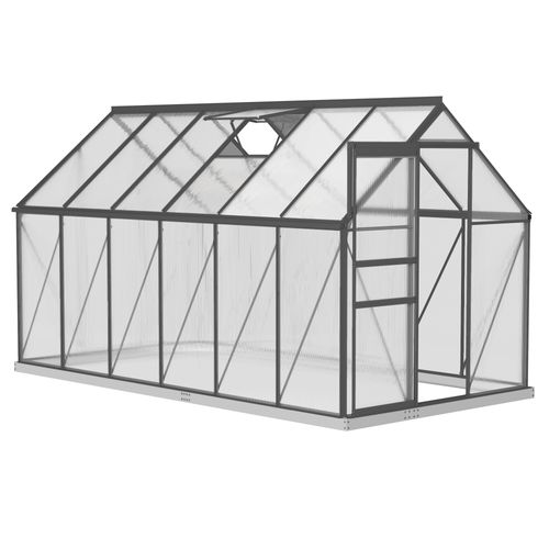 Serre De Jardin Polycarbonate Alu 7 M² Gris